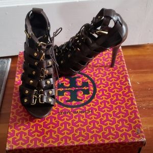 High heel lace up sandals